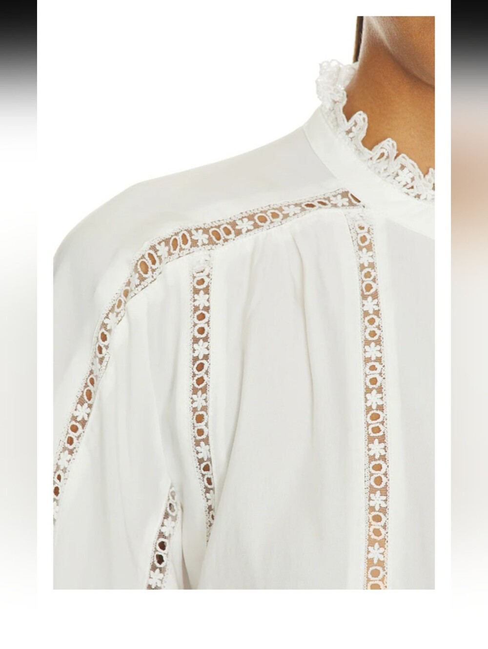 Edith Top in Off White - Picture 2 of 5